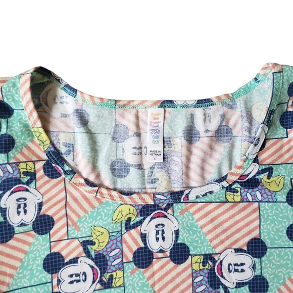 LuLaRoe Womens Size Small Mickey Mouse Geometric Irma Tunic Shirt - Picture 5 of 7
